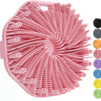 1pc Soft Silicone Exfoliating Brush Cleanser Manual Body Cleansing Scrubber Shower Gentle Massage Bath Brush Bathroom Accessorie