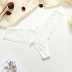 New Sexy Hollow Out Panties Women Low Waist Underwear Solid Lace G String Thong Soft Comfortable Female T-Back Lingerie