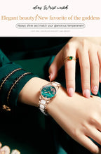 OLEVS 3605 Women's Watches Top Brand Fashion Mechanical Wristwatch Zircon Scale Watch for Ladies Waterproof Chronograph Date