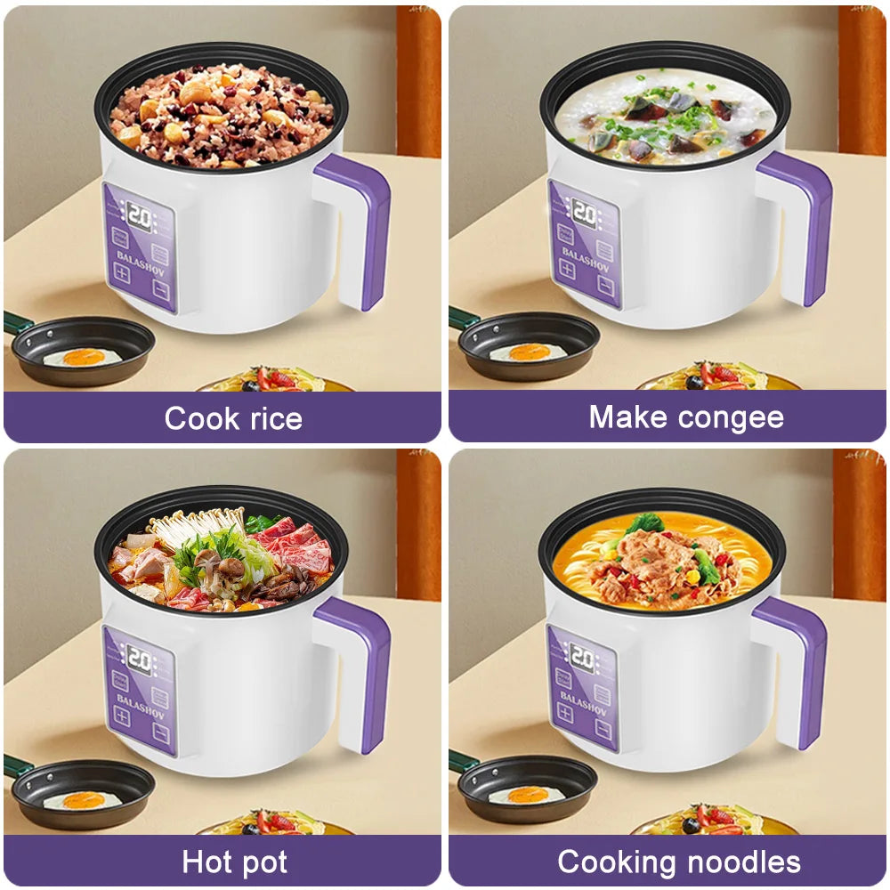 Mini Electric Rice Cooker Double Layer Multi Cooker Non-Stick Smart MultiCooker Electric Cooker Steamed Rice Pot for Home