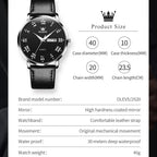 OLEVS 2920 Men Watch Fashion Business Roman Scale Waterproof Clock Luxury Brand Quartz Watch Leisure Calendar Week Men Watch