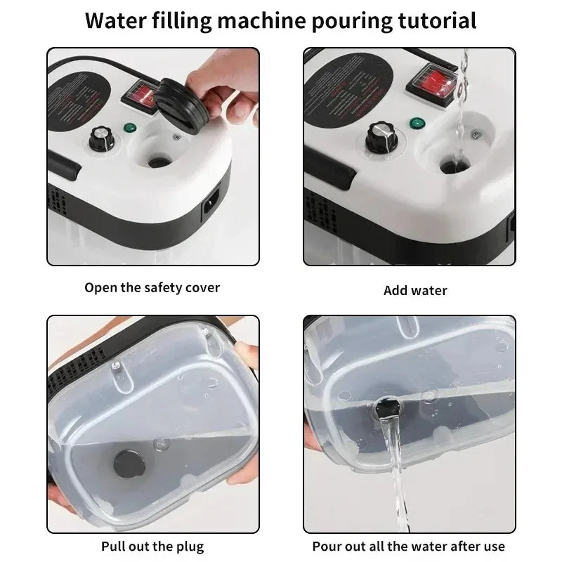 1.2L Steam Cleaner High Temperature Sterilization Air Conditioning Kitchen Hood Home /Car Steaming Cleaner 220V/110V EU/US Plug