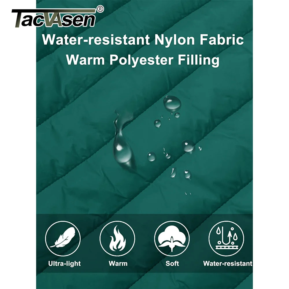 TACVASEN Puffer Padded Stand Collar Zip-up Vests Womens Warm Sleeveless Outdoor Waistcoats Quilted Lightweight Outwear Jackets