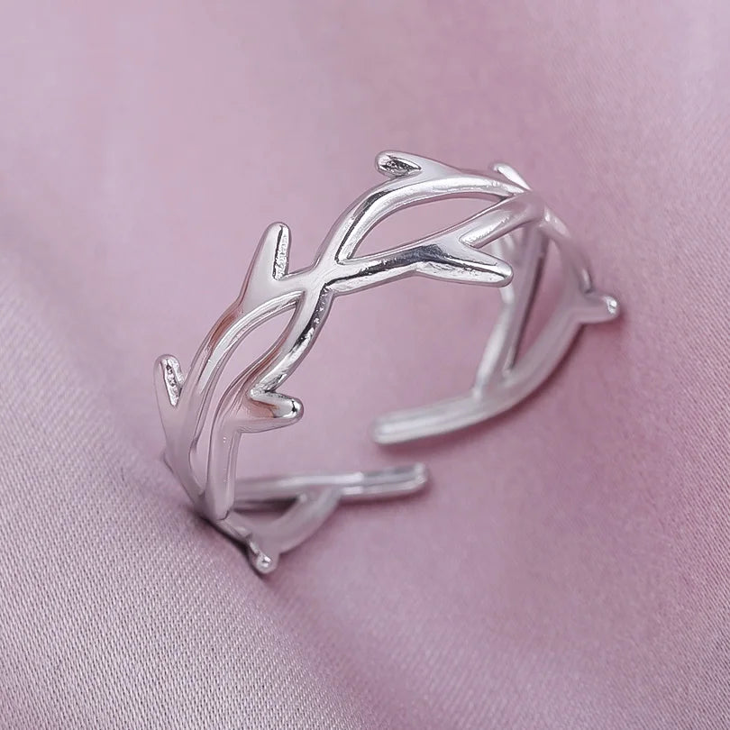 Simple Geometry Fashion Stainless Steel Open Rings For Women Men Accessories Silver Color Heart Sun Round Blank Base DIY Anillos