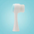 Mini Manual Facial Cleansing Brush Silicone Massage Face Brush Soft Bristles Double-Sided Handheld Cleaning Device Pore Cleaner