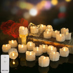Flameless LED Electronic Candle with Remote Control LED Lighting with Flickering Flame Tea Lights Wedding Party Home Decor