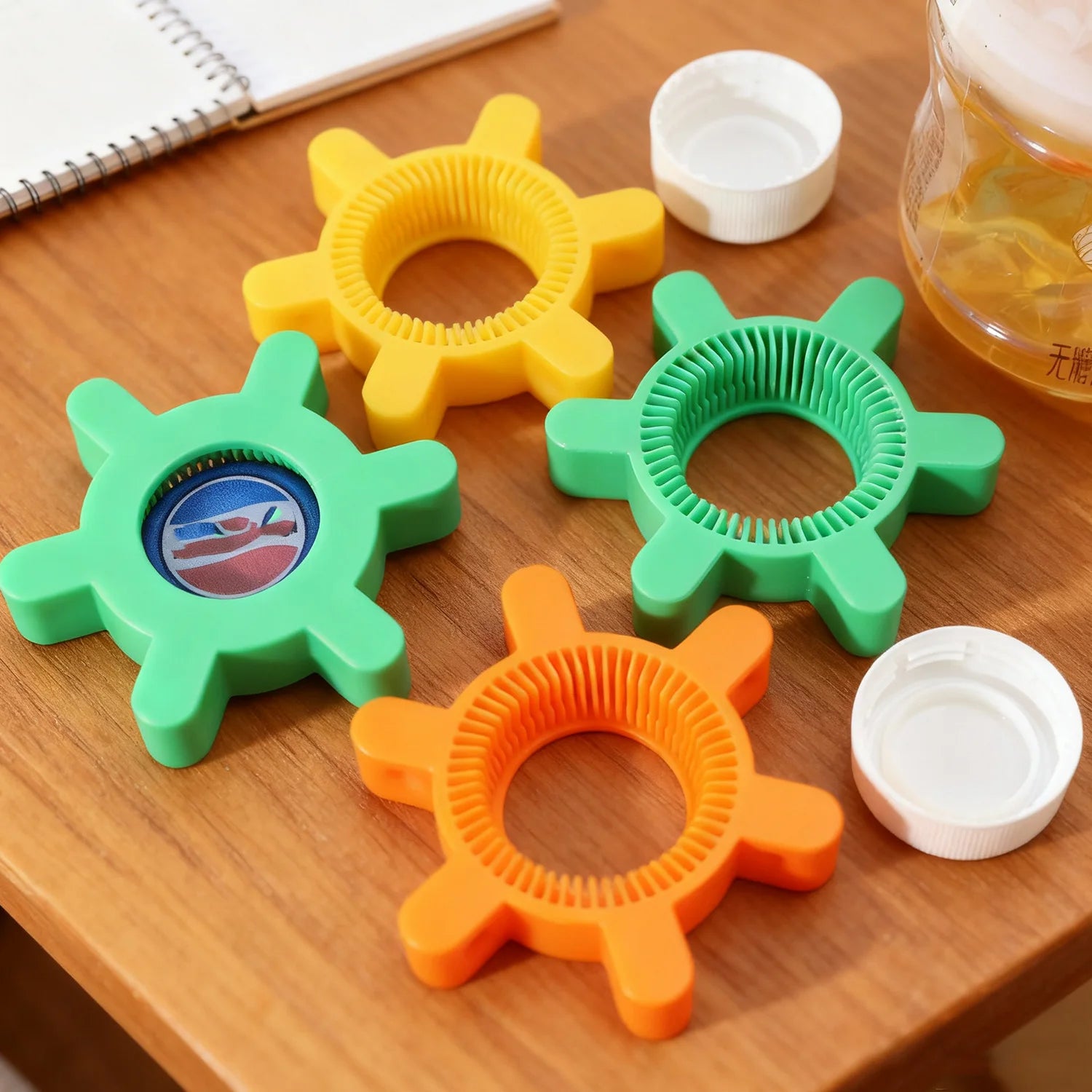 Rotating Bottle Opener Multi-function Bottle Cap Opener Easy Open Home Creative Bottle Opener for Elderly Seniors Weak Hands