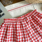 Stylish Korean 2026 New Toddler Plaid Baby Girls' Summer Shorts Breathable Comfortable Cool Boys Summer Beach Shorts