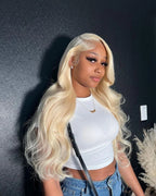 30 40 Inches Body Wave 613 Honey Blonde Lace Wig HD Transparent 13x4 Lace Front Human Hair Wigs Colored 13x6 Lace Frontal Wigs