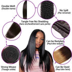 Straight Human Hair Bundles And Closure 2x6 Lace Closure Human Hair Bundles With 4x4 5x5 Closure Brazilian Raw Hair Bundles