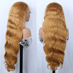 Body Wave 13x6 Honey Blonde Lace Frontal Wig Brazilian #27 Blonde Colored Human Hair Wigs For Women Pre Plucked 13X6 HD Lace Wig