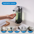 SVAVO Automatic Soap Dispenser Compact Sensor Pump Adjustable Soap Dispensing Volume Control Battery Operated 500Ml For Kitchen