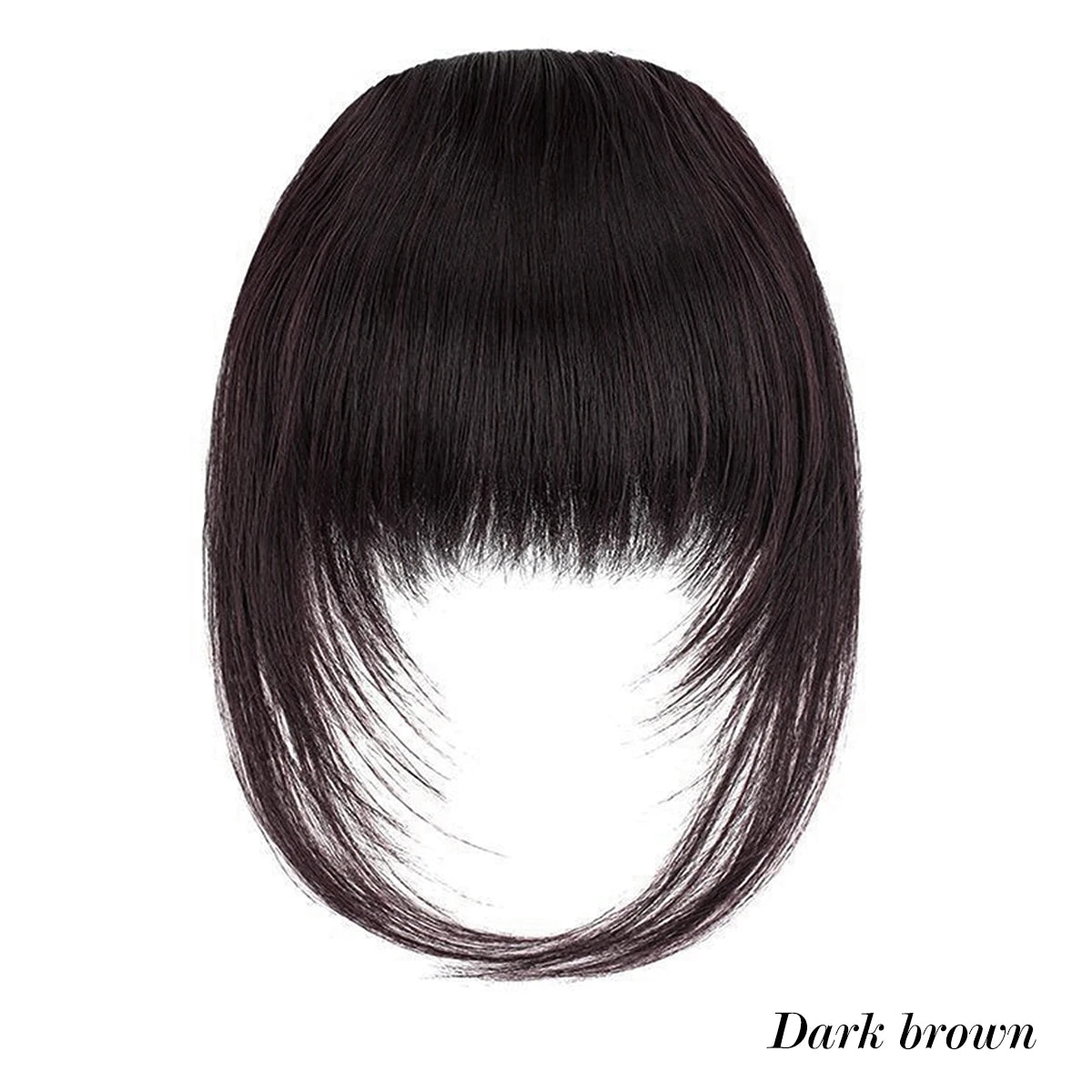Synthetic high-level comic bangs wig women's forehead clip bangs heat-resistant natural black for daily use