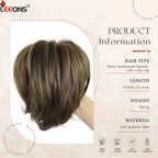 Synthetic Short 10 Inch Straight Claw Clip Ponytail Extensions Blonde Black False Layered Pony Tails Hair Pieces For Women