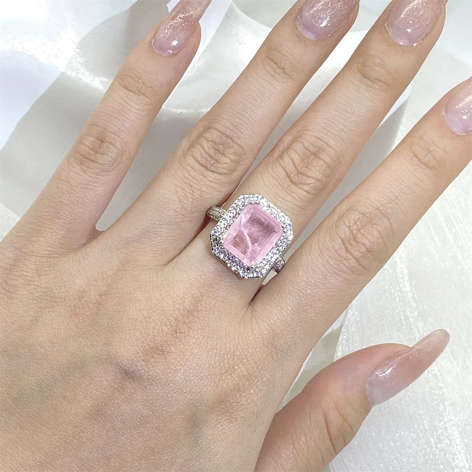 High Quality Pink/blue/Green Zircon Paraiba Ring for Women Party Jewelry Engagement Ring Anniversary Gift 925 Silver Jewelry