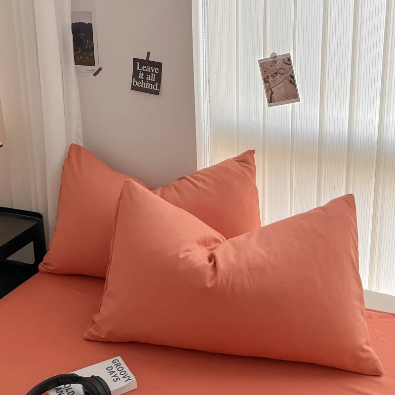 Cozy Bedding Set 3Pcs,1 Duvet Cover with Zipper Closure,2 Pillowcases,Solid Color,Super Soft, Machine Washable, Colorfast