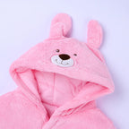 Winter Baby Rompers Plush Newborn Onesie Infant Warm and Thick Cartoon Rabbit Cotton Clothes for 0-2 Years