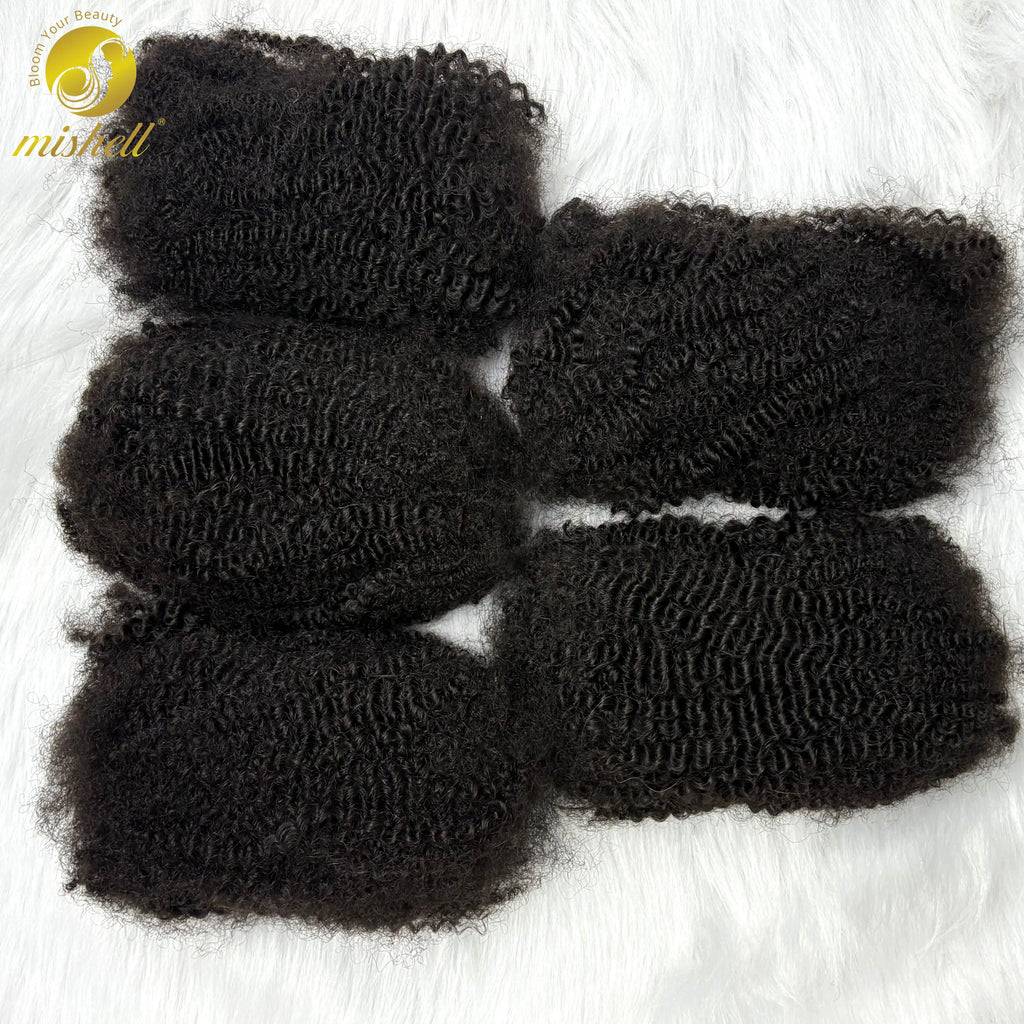 10-16Inch Natural 4C Afro Kinky Curly Bulk Human Hair Extensions No Weft Brazilian Remy Bulk for Locs Braiding Hair