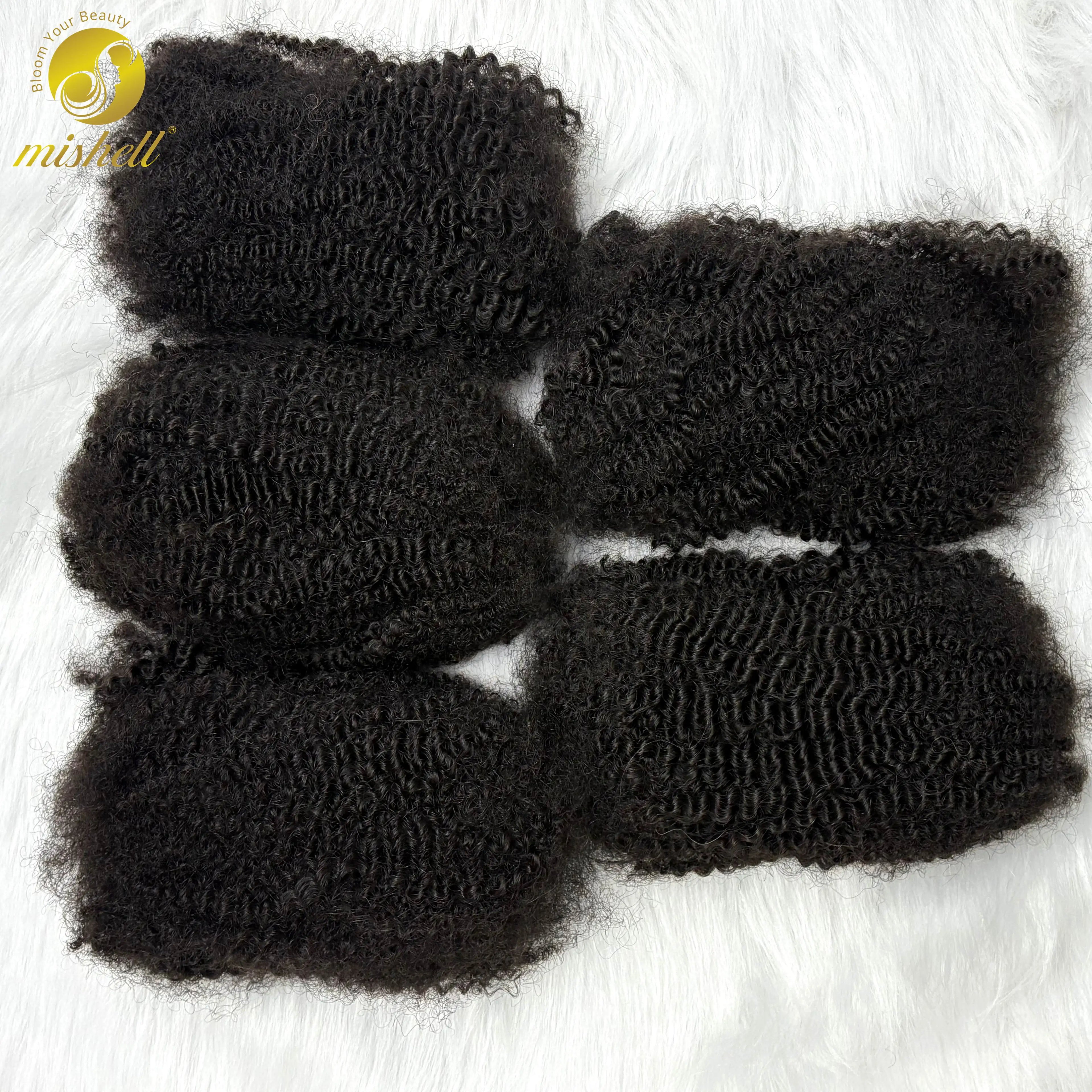 10-16Inch Natural 4C Afro Kinky Curly Bulk Human Hair Extensions No Weft Brazilian Remy Bulk for Locs Braiding Hair