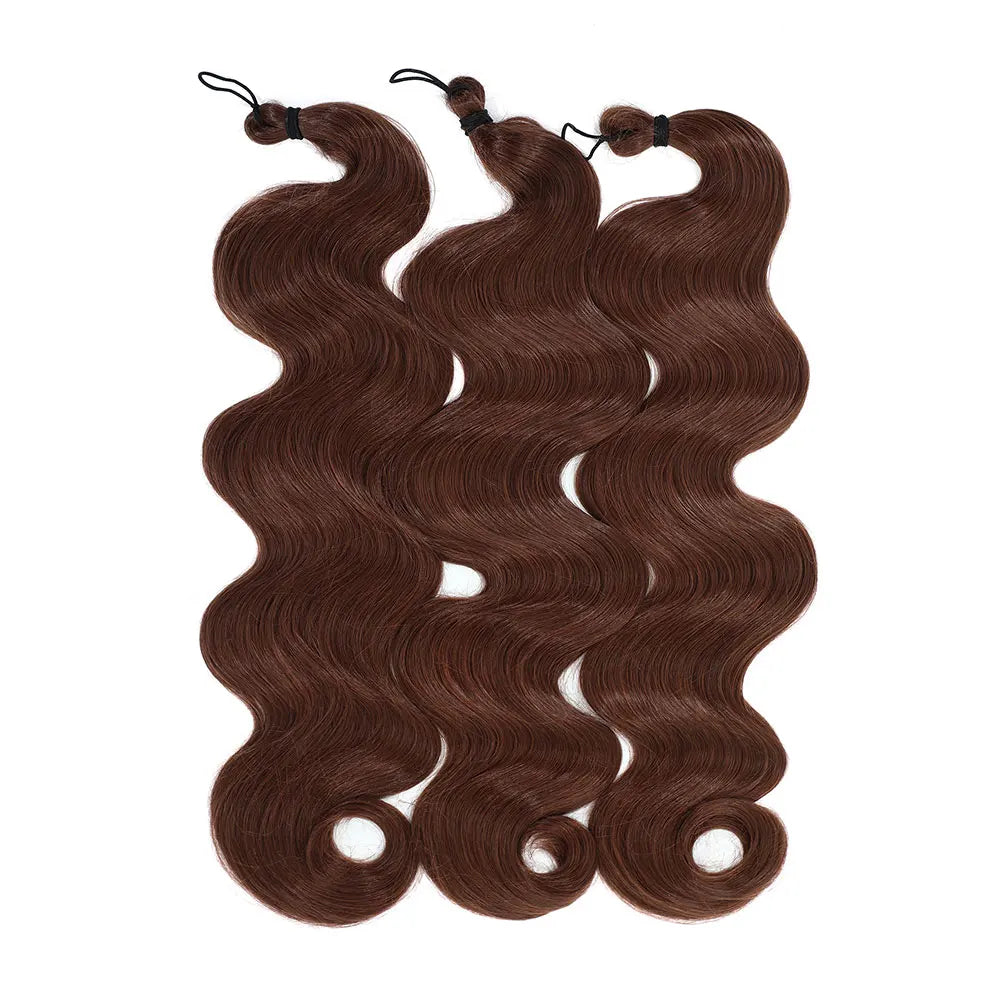 26 inch Body Wave Crochet Hair 3PCS Synthetic Braids Hair Ombre Blonde Balayage Natural Braiding Hair Extensions 300g/lot