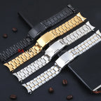 Curved End Watchband Men Women Metal Bracelets 20mm 22mm Stainless Steel Sport Strap Universal Replacement Wristband Accessories