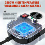 2500W Portable Handheld Steam Cleaner High-Temperature 1200ML Adjustable 105°C 6 Levels 20 Accessories With Brush Heads