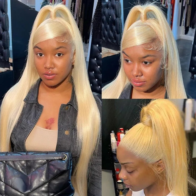 613 HD Lace Frontal Wig 13X4 13X6 360 Straight Lace Front Wig Human Hair 30 40 Inches 200% Density Brazilian Hair Wigs For Women