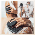 5pc Soft Silicone Exfoliating Brush Cleanser Manual Body Cleansing Body Care Scrubber Shower Gentle Massage Bath Brush For Men