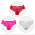 Fashion Sexy Full Lace Panties Transparent Women Briefs Female Hollow Out Low Cut Panty Breathable Bow Wholesale Underwear