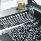 304 Stainless Steel Waterfall Kitchen Sink Large Single Slot Integrated Faucet Set Soap Dispenser/Pure Water/Cup Washer