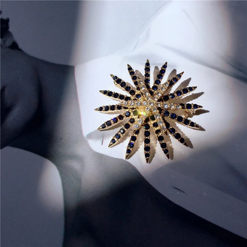 Creative Retro Baroque Style Gemstone Brooch Luxury Palace Party For Women Clothing Accessories Brooches Holiday Gifts