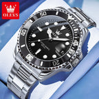 OLEVS New Man Watch Luxury Top Brand One-Way Rotating Outer Ring Design Quartz Watch for Men Auto Date Waterproof Wrist Watches