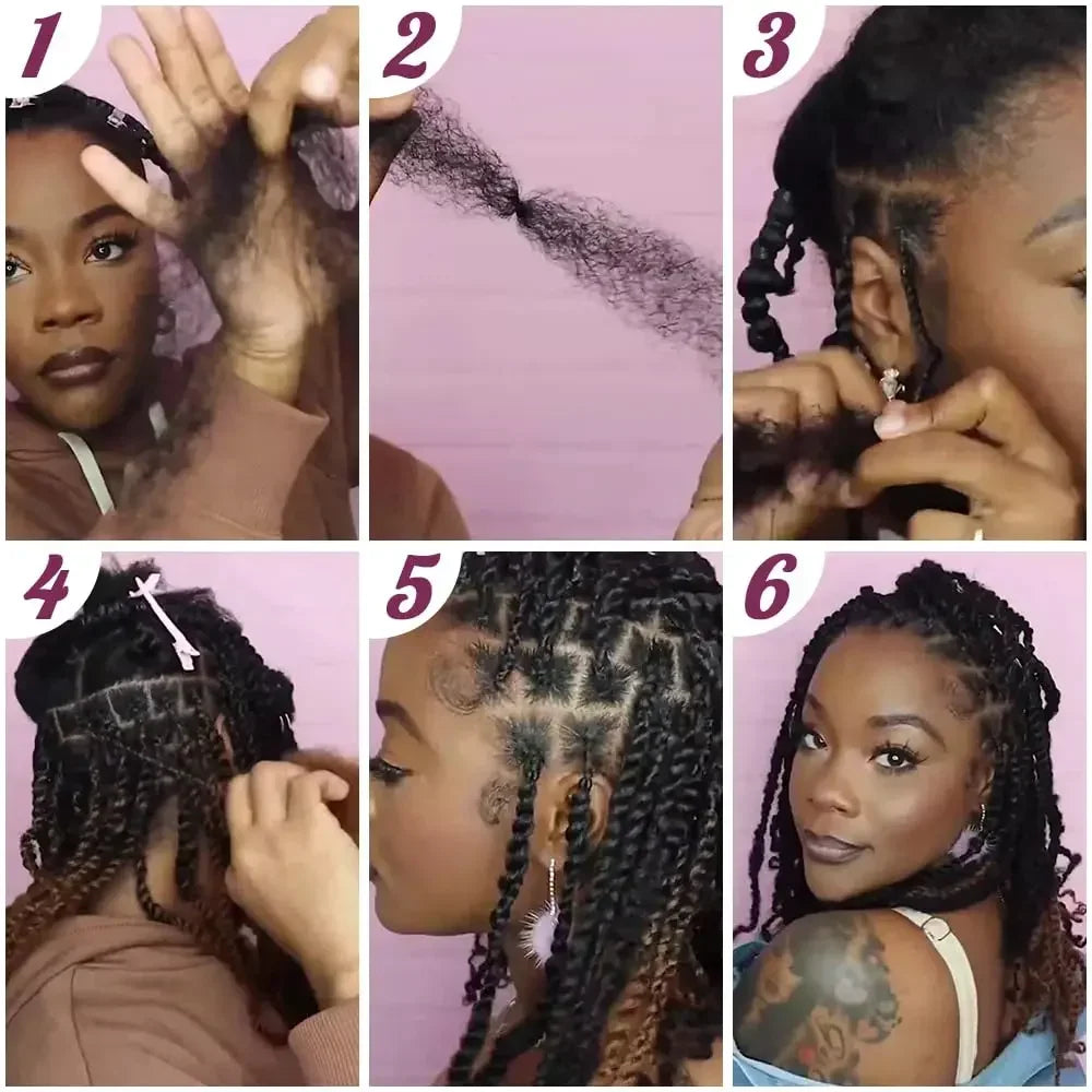 Brazilian QVR Afro Kinky Bulk Human Hair For Braiding Dreadlock Hair 50g/pc Virgin Natural Brown Remy Human Hair Debut Extension