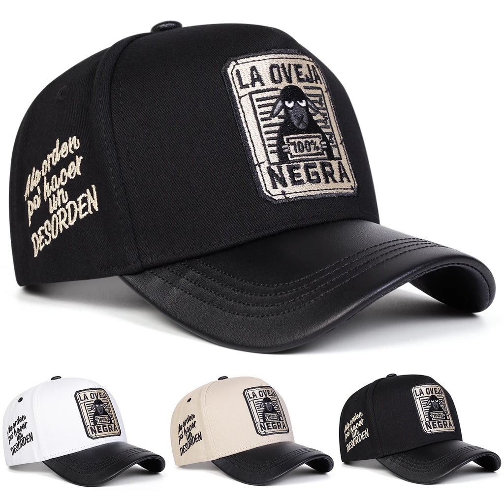Unisex LA OVEJA NEGRA Letter Embroidery Baseball Caps Spring and Autumn Outdoor Adjustable Casual Hats Sunscreen Hat Sports Cap