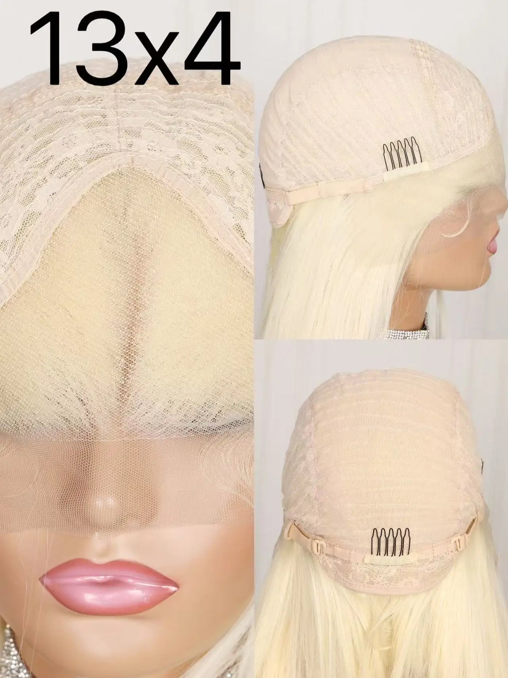 613 Honey Blonde Color Short Bob Straight 13X4 Full HD Lace Frontal Wig For Women Preplucked Bleach Knots Cosplay Daily Party