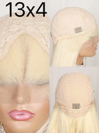 613 Honey Blonde Color Short Bob Straight 13X4 Full HD Lace Frontal Wig For Women Preplucked Bleach Knots Cosplay Daily Party