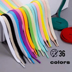 1pair Classic Basics AF1 Flat Shoelaces Sneakers Shoelace Canvas Shoes Basketball Shoe Laces Black White Color Shoes Accessories