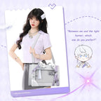 Y2K Trendy Star Ita Bag Lolita Girl Transparent Pocket Fashion Crossbody Bag Women's DIY Display Shoulder Bag Cute Purse Handbag
