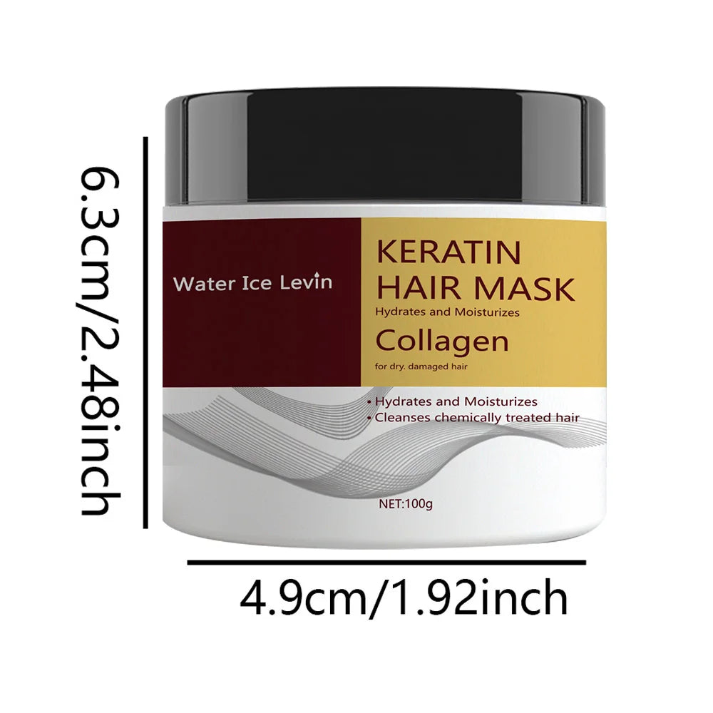 Miracle Hair Mask, Containing Collagen and Keratin - Deeply Nourishing with Coconut Oil - Intense Hydration and Moisturization - Repairs Fine, Thin, Fragile, Dry, and Damaged Hair