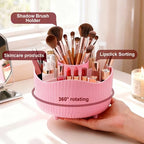 360° Rotating Makeup Organizer Multi-Functional Holder for Brushes, Lipsticks, Skin Care Products, and Stationery - Durable