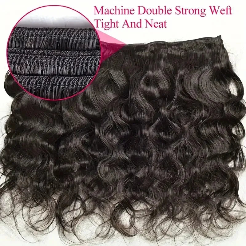 Body Wave Bundles Natural Black Human Hair Brazilian Hair Weave Bundles Human Hair Extensions 1 3 4 PCS Bundles