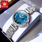 OLEVS Elegant Fashion Women's Watches Luxury Brand Quartz Watch for Ladies Waterproof Stainless Steel Luminous Date Wristwatch