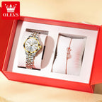 OLEVS 3620 Womens Watches Original Brand Elegant Fashion Quartz Wirtwatch For Ladies Waterproof Luminous Diamond Scale Reloj