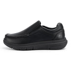 FitVille Men Wide Fit Leather Slip On Casual Loafers, Lightweight Arch Support Walking Shoes, Orthopedic Pain Relief Shoes for Swollen Feet & High Instep