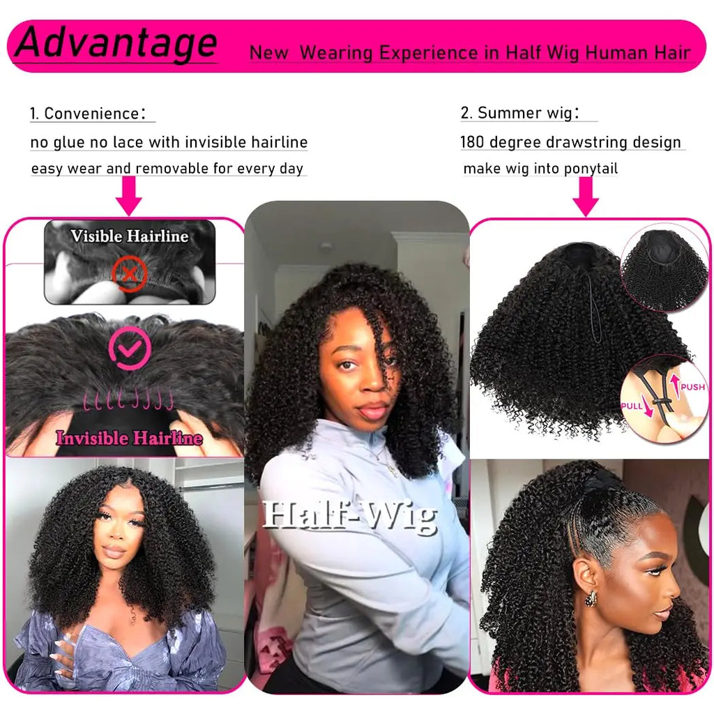 200% Density 20 Inch Body Wave Headband Wig Human Hair for Black Women None Lace Front Wigs Wear And Go Machine Made Headband
