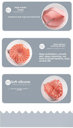 NEW Bath Soft Silicone Back Brush Bath Shower Sponge Scrubbing Brush with Handle Exfoliating Scrub Skin Exfoliating Brushes