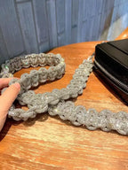 Crystal Rhinestones Diamond Woven Handmade Bag Strap For Handbag Purse Crossbody Shoulder Strap Glitter Belt Bag Accessories