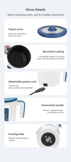 Electric Rice Cooker Single Double Layer Intelligent Automatic Home Mini  Kitchen Cooker 220V/EU Plug MultiCooker Steamed Rice P