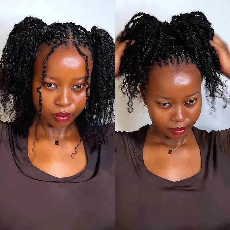 QVR Afro Kinky Bulk Hair No Attachment 50g Afro Curly Bulk 100% Human Hair Unprocessed Virgin Remy Braiding Hair for Dreadlocks