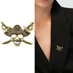 Rhinestone Skull Brooches for Women Unisex Metal Skull Pin Skull Lapel Pins Banquet Party Backpack Gifts Jewelry Accessories